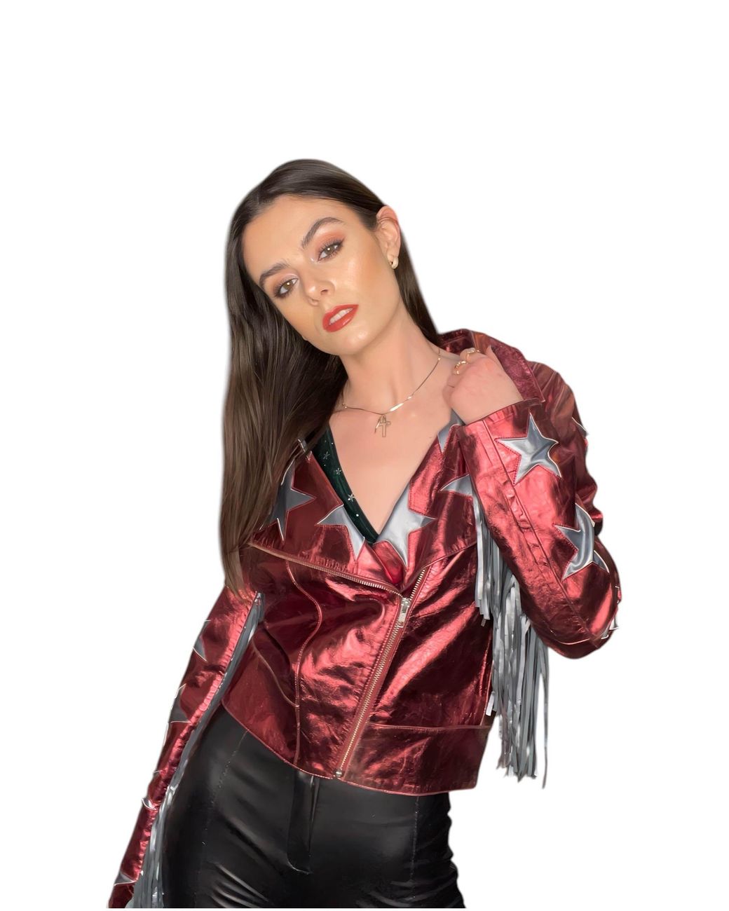 Any Old Iron Red Metallic Hell For Leather Moto