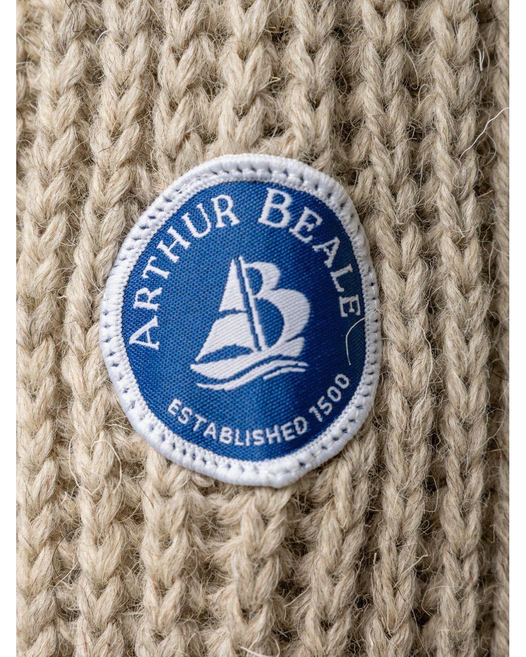 Arthur Beale White Erebus Boat Neck Pullover for men