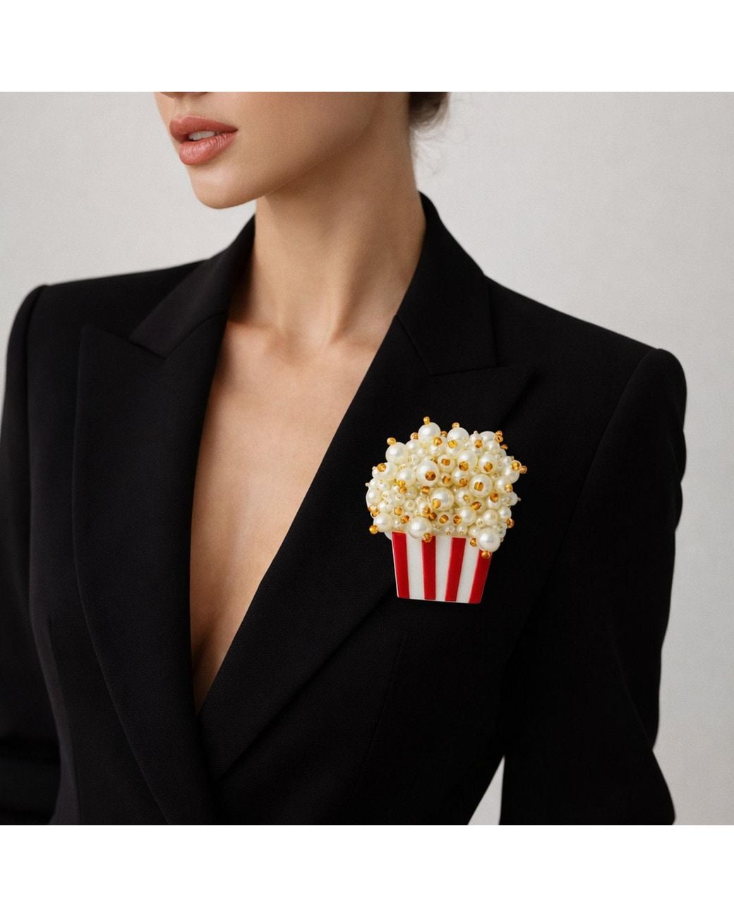 Gissa Bicalho Metallic Acrylic Handmade Brooch L Pop Up