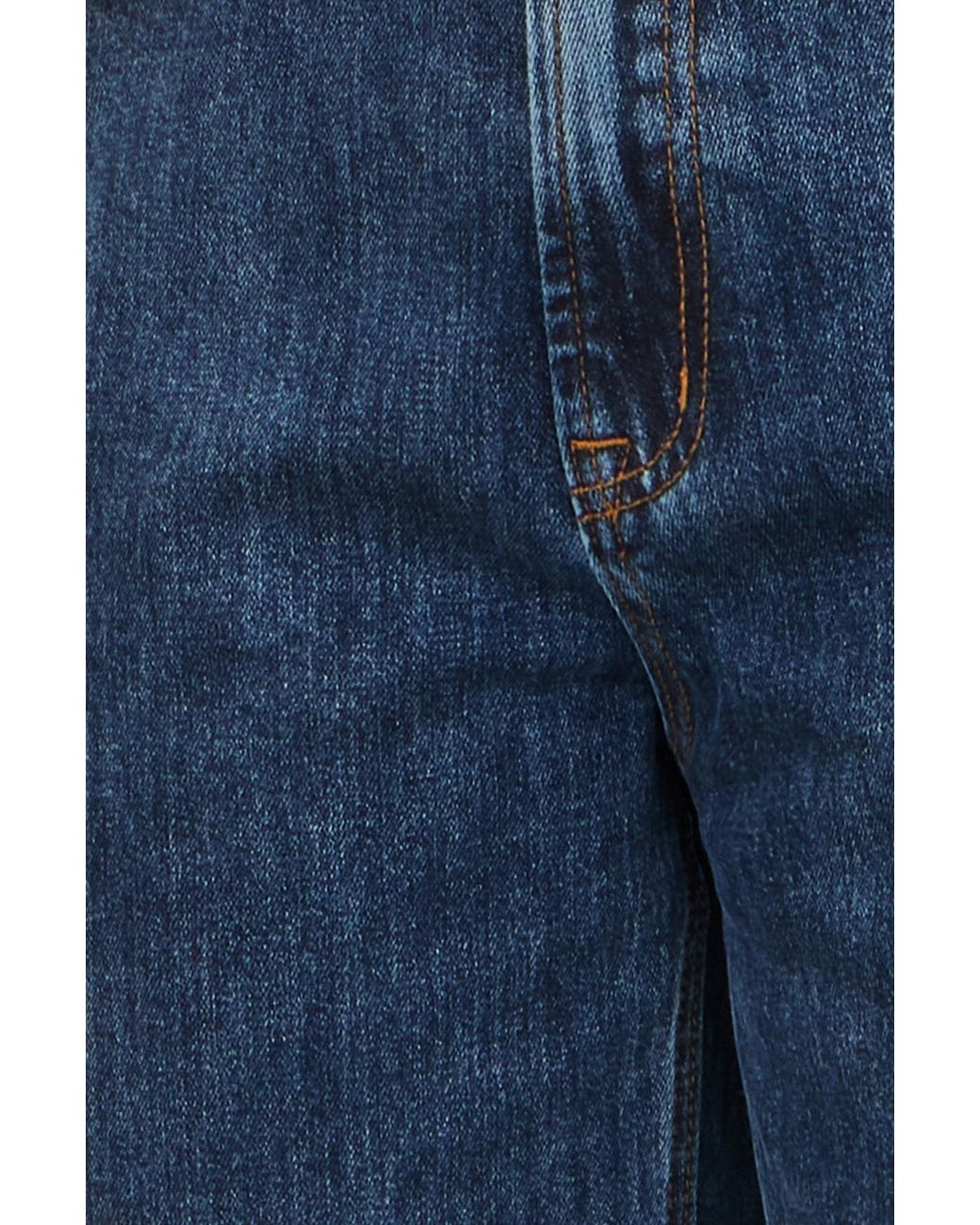 Yumi' Blue Denim Barrel Relaxed Fit Jeans