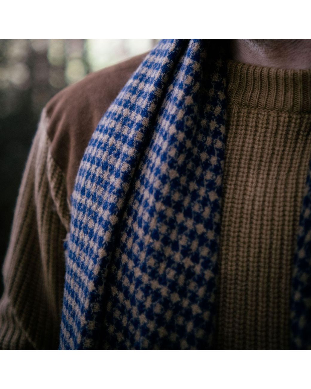 Kinalba Brown Talisker Saltire Scarf for men