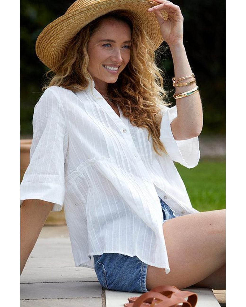 Guinea London White Cotton Top