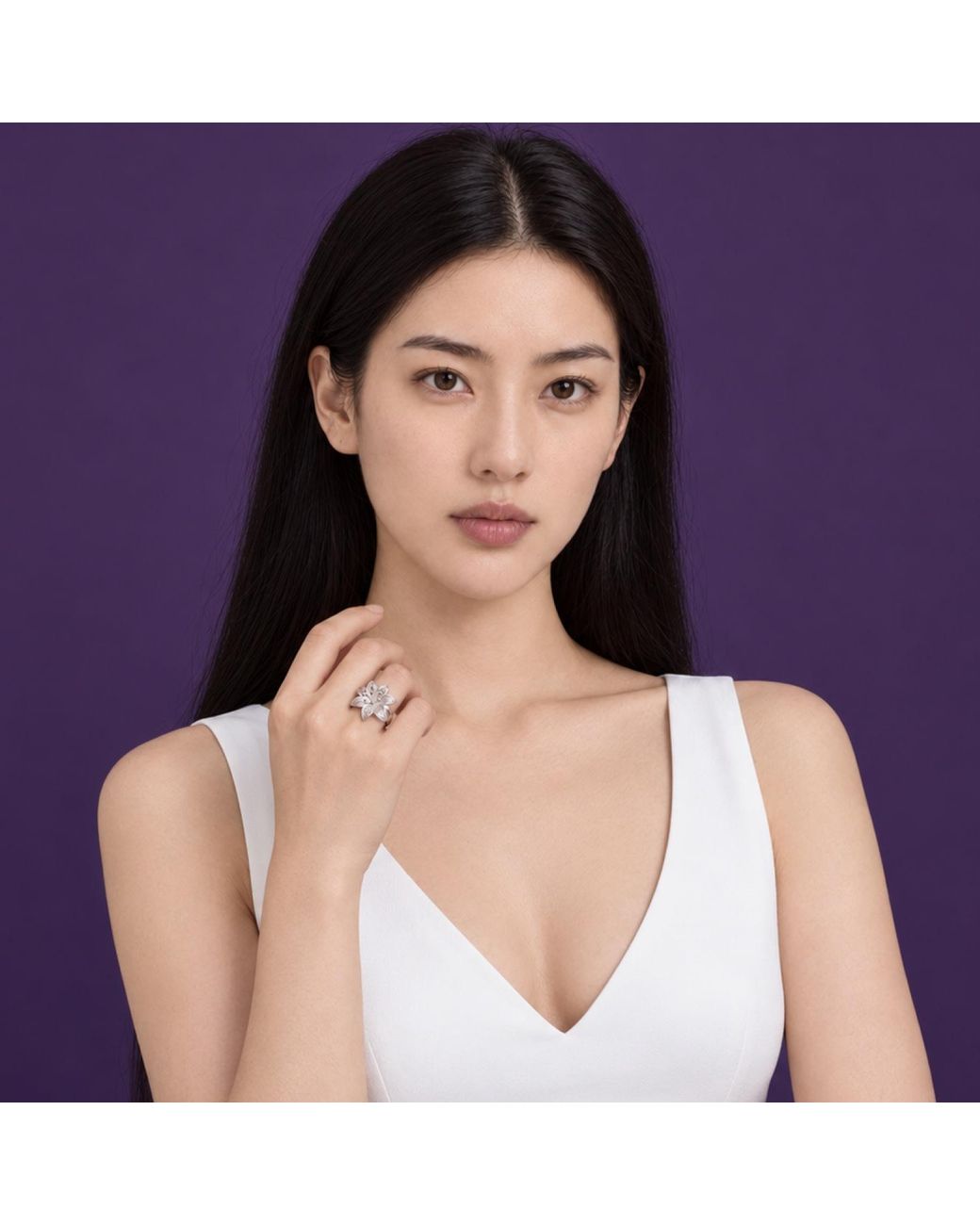 Yieon White Lily Fine Filigree Ring