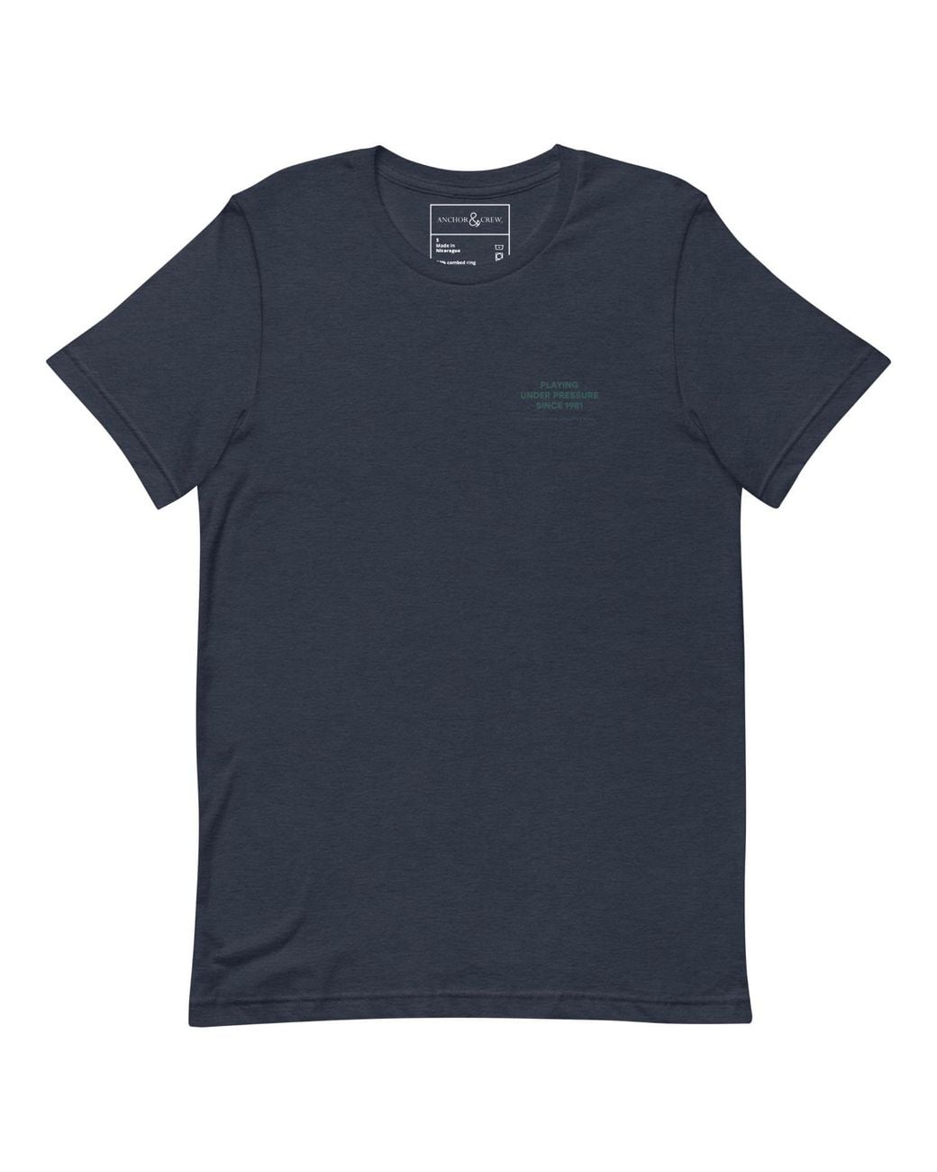 Anchor and Crew Blue Court Etiquette Tennis Club League Organic Cotton T-Shirt