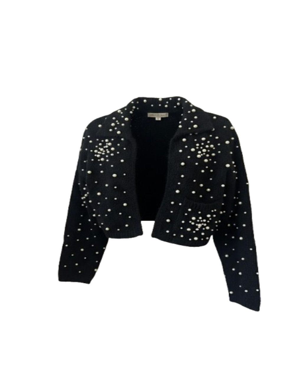 Saachi Black Pearl Collared Open Cardigan