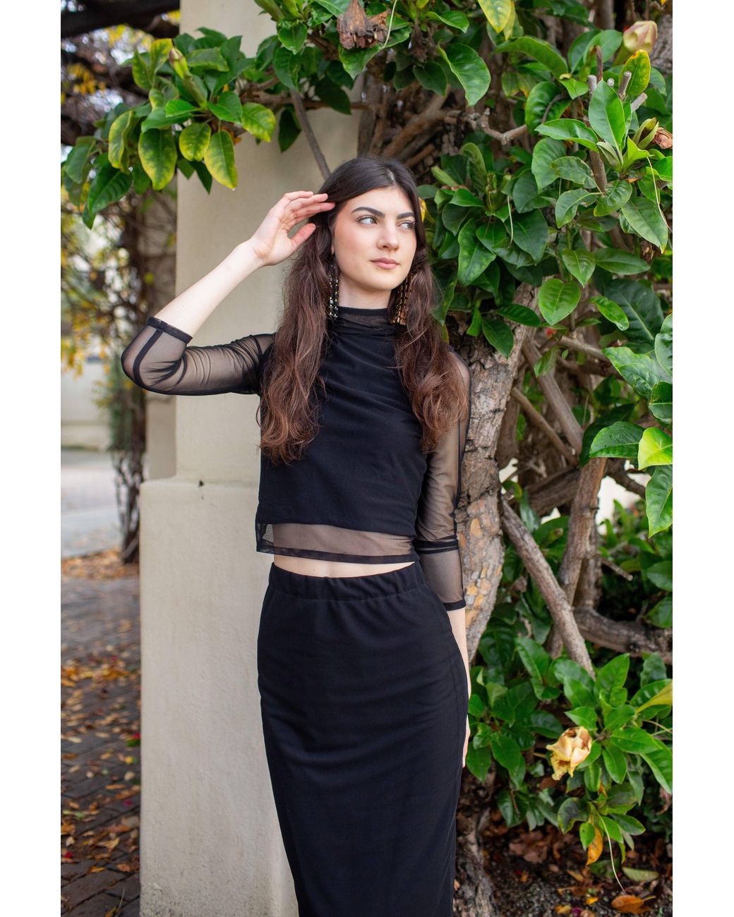Jennafer Grace Black Lucy Long Sleeve Top