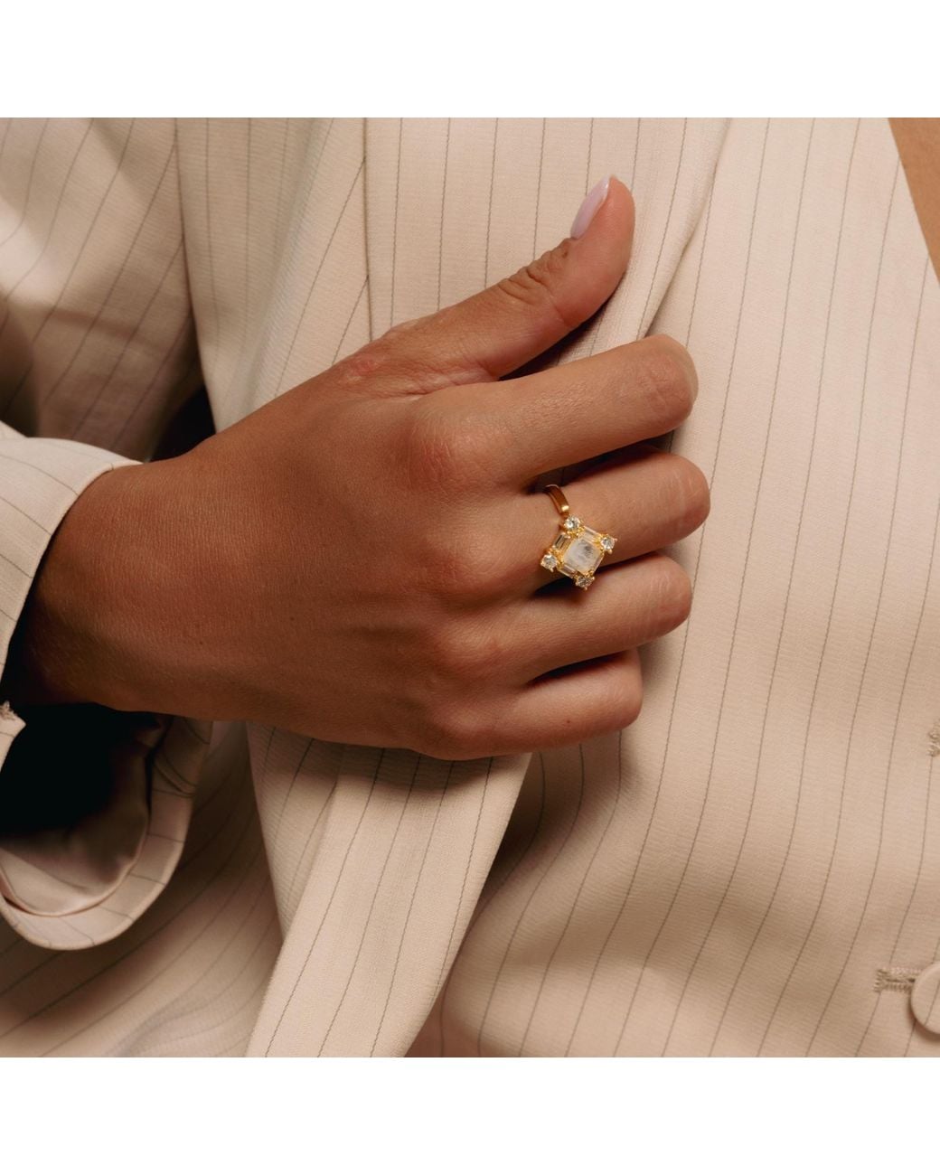 Lavani Jewels White Polaris Ring