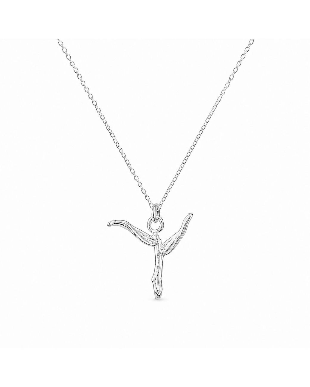 Mother Nature Jewelry Metallic Cross From Acacia, Handmade Minimalist Necklace, Twig Leaf Pendant