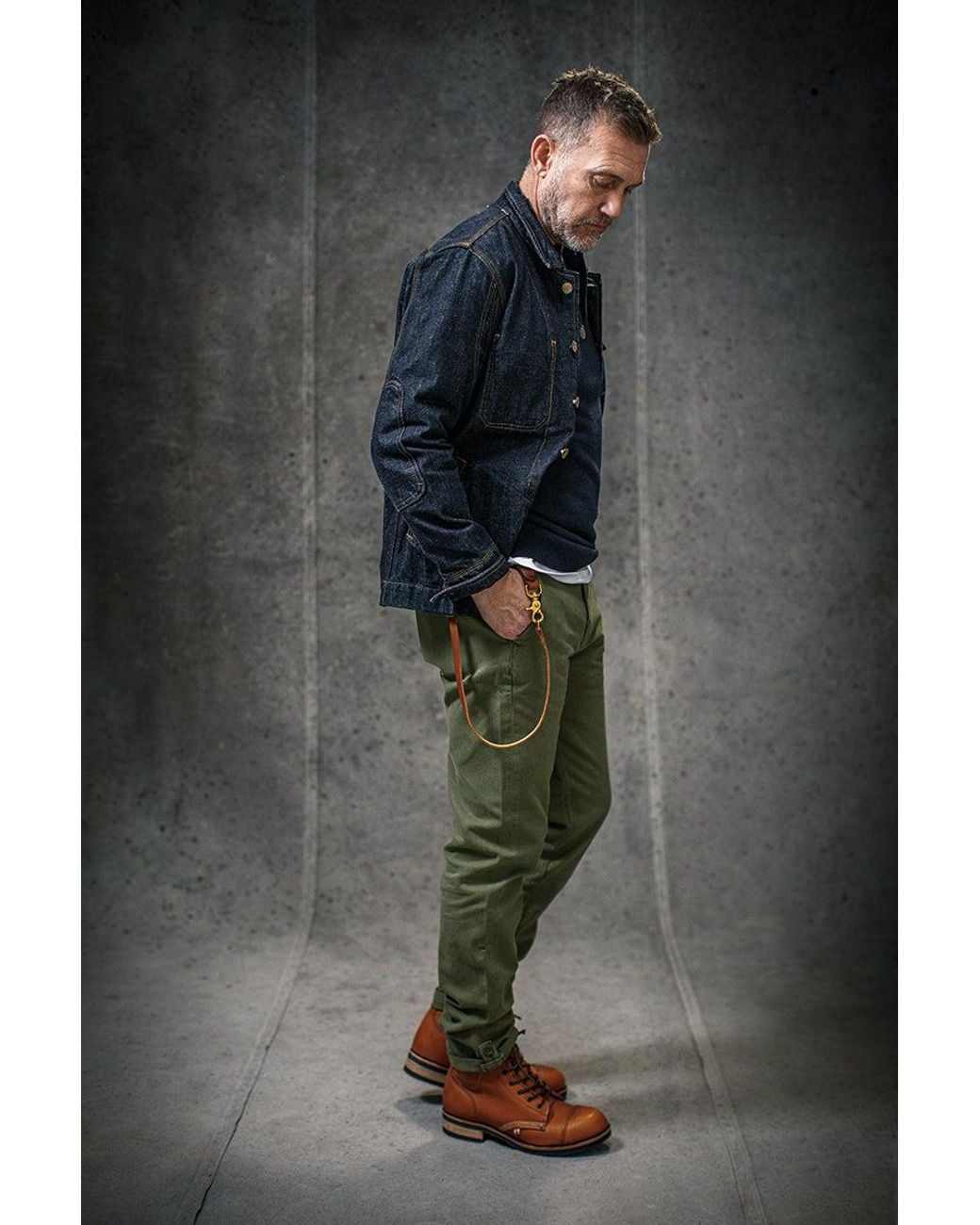&SONS Trading Co Green Virgil Chino Army for men