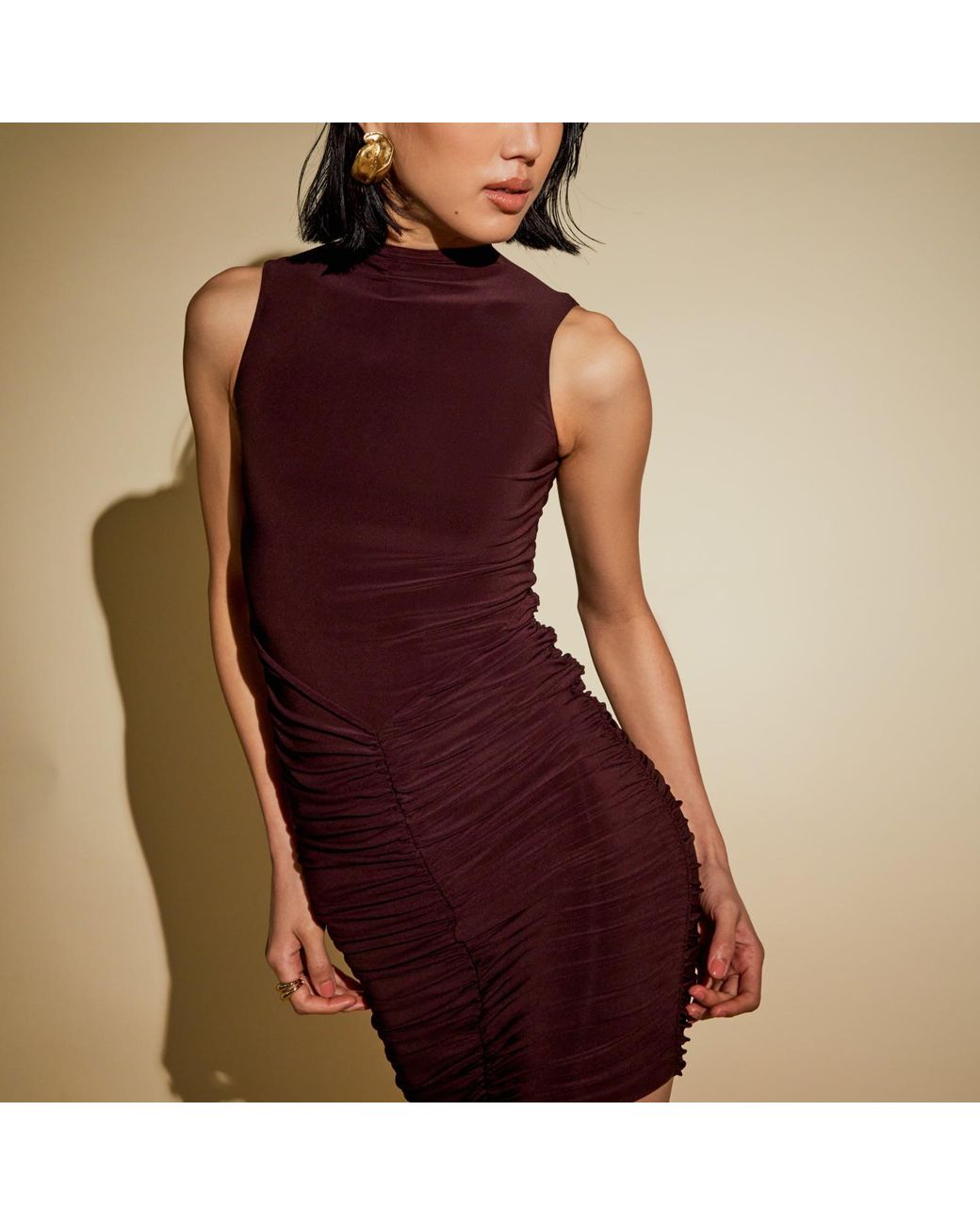 Celestine & Mae Brown Ixia Mini Dress