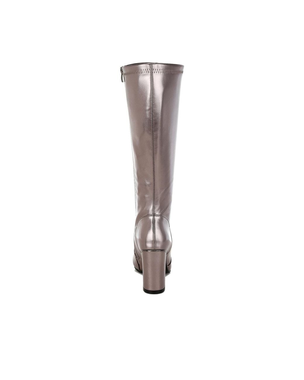Rag & Co Brown Halara Metallic Pleather Long Boots