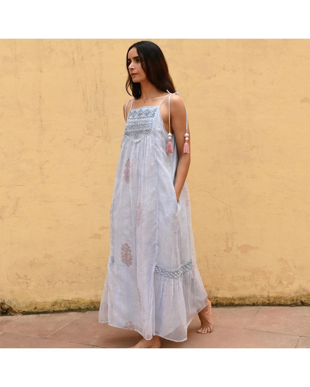 Liminal Blue Sabine Maxi Dress
