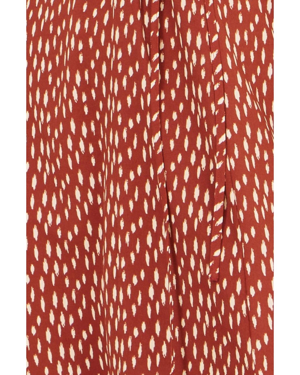 Yumi' Red Spot Wrap Midi Dress