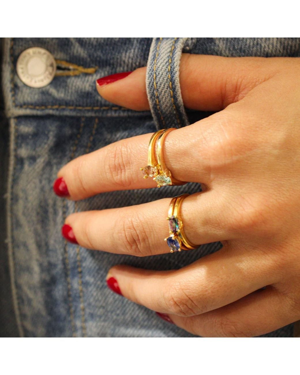 1610Istanbul Metallic Bosphorus Tanzanite Ring