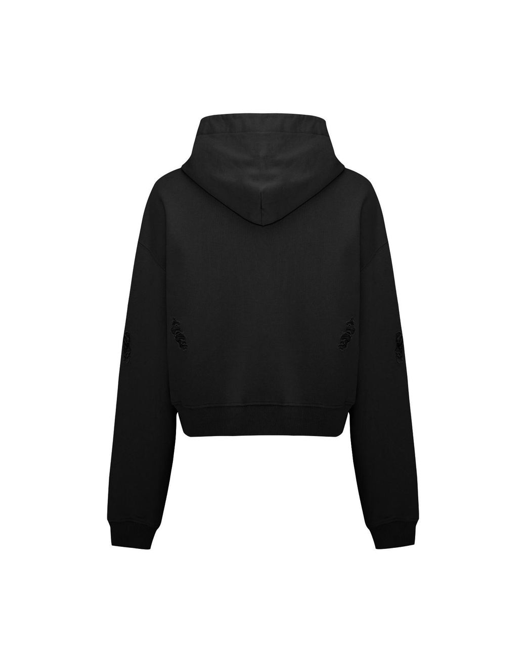 Pcfg Black Destroyed Zip Up Hoodie