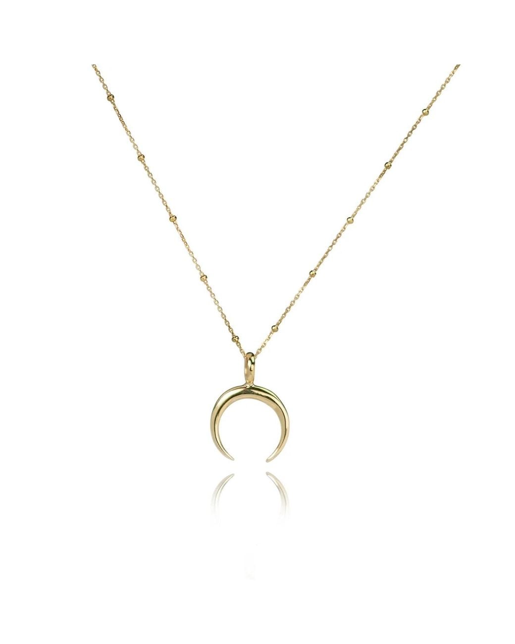 The Jewellery Store London Metallic The Intuition Charm, Crescent Horn, Necklace