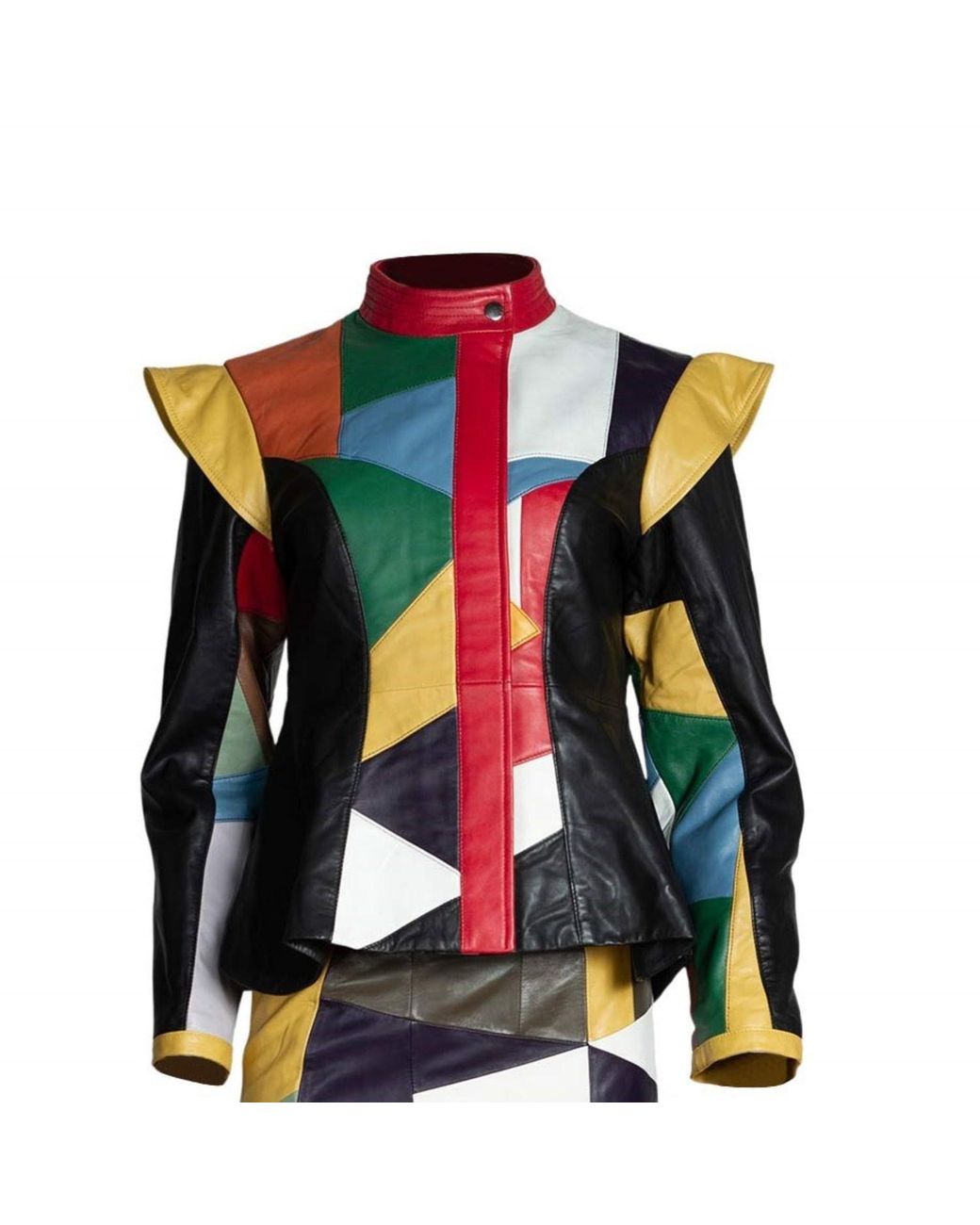 Zasta Studio Red The Virago Italian Leather Jacket & Skirt