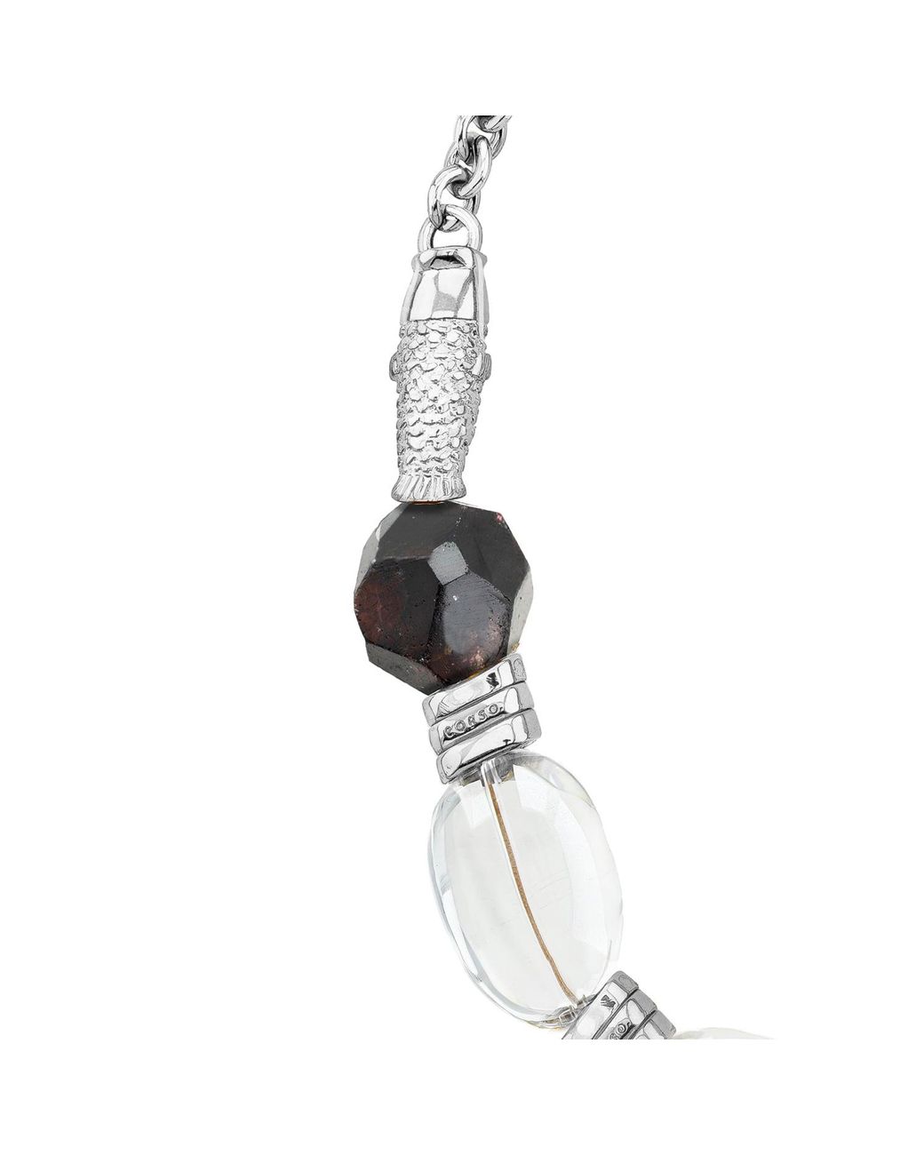 Corso Jewelry Metallic Biwa Garnet Choker
