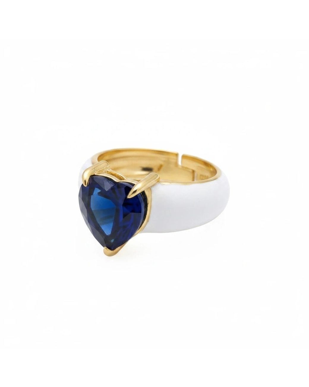 By Virgo Blue Ink Heart Ring
