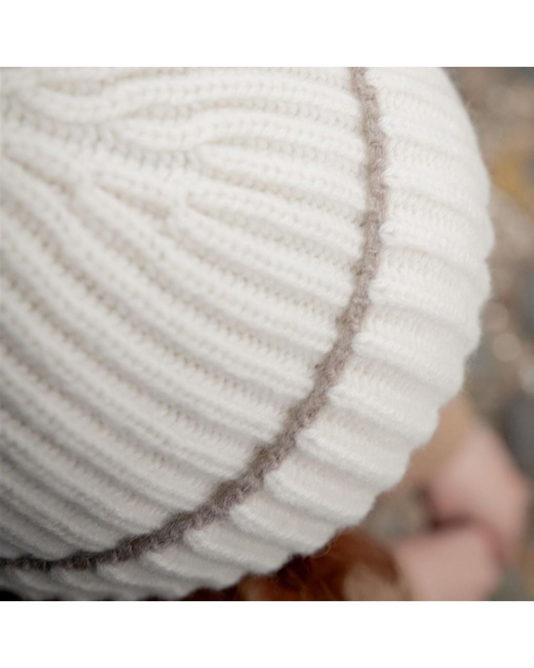 Kinalba Natural Neutrals Ladies Chunky Ribbed Cashmere Beanie Hat