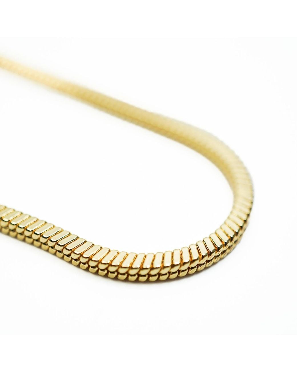 Miss Cecilia Metallic Juniper Square Snake Chain Necklace