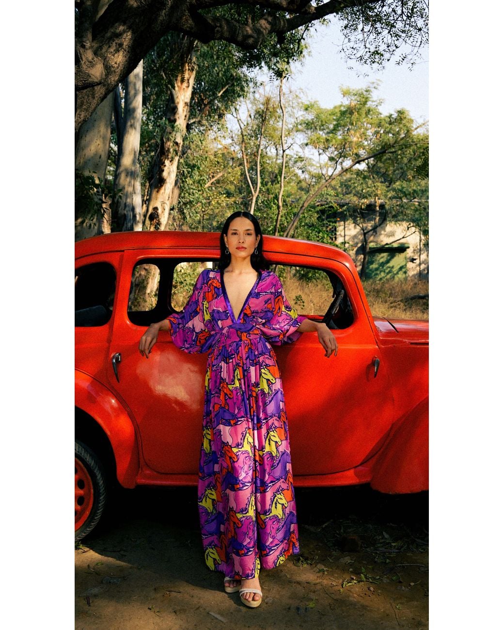Any Old Iron Purple Runaway Kaftan Dress