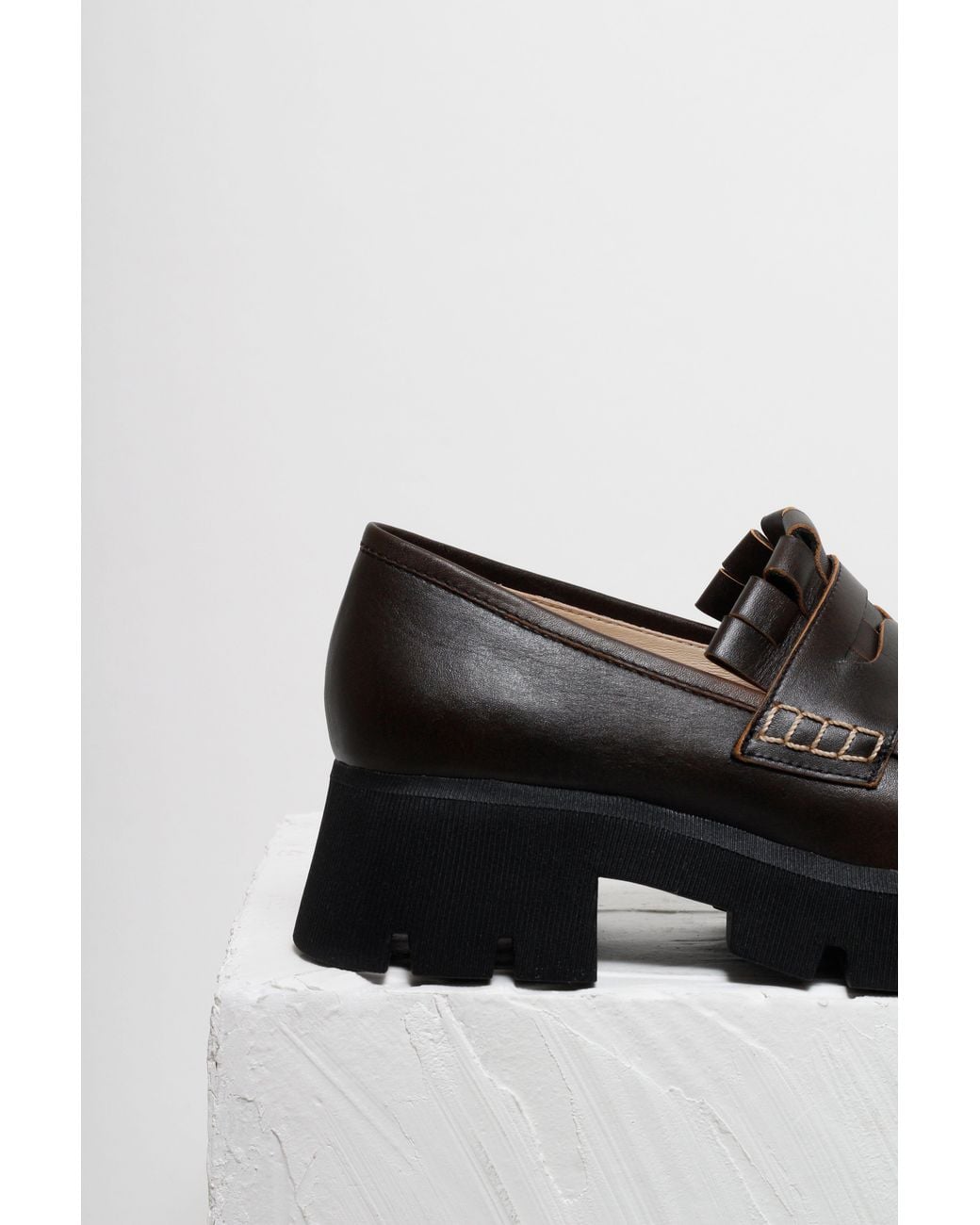 Mafalda Black Francis Fringe Chunky Loafers