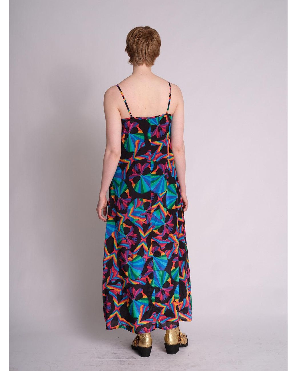 Any Old Iron Blue Skull Long Dress