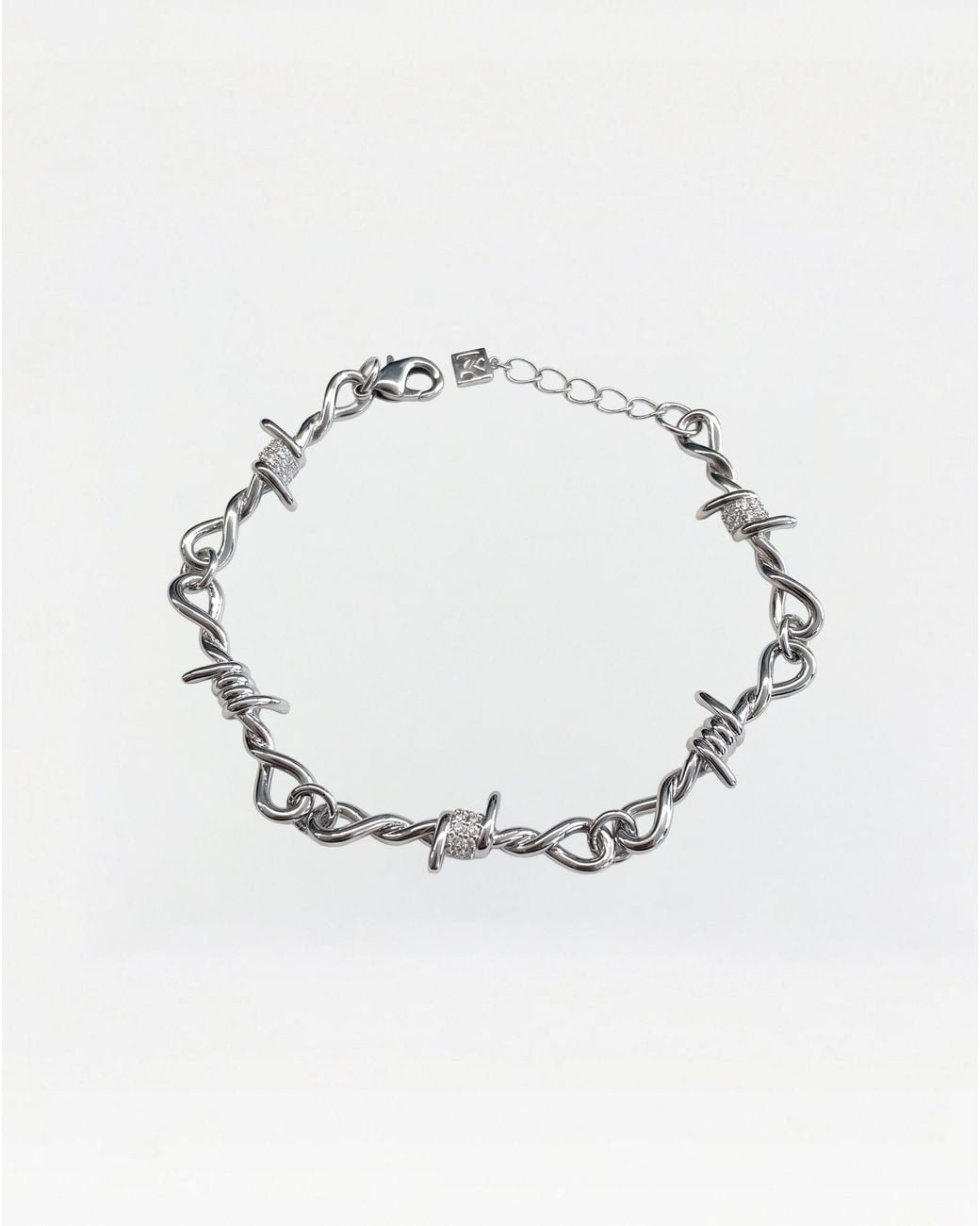 The M Jewelers Metallic The Iced Out Barbwire Bracelet