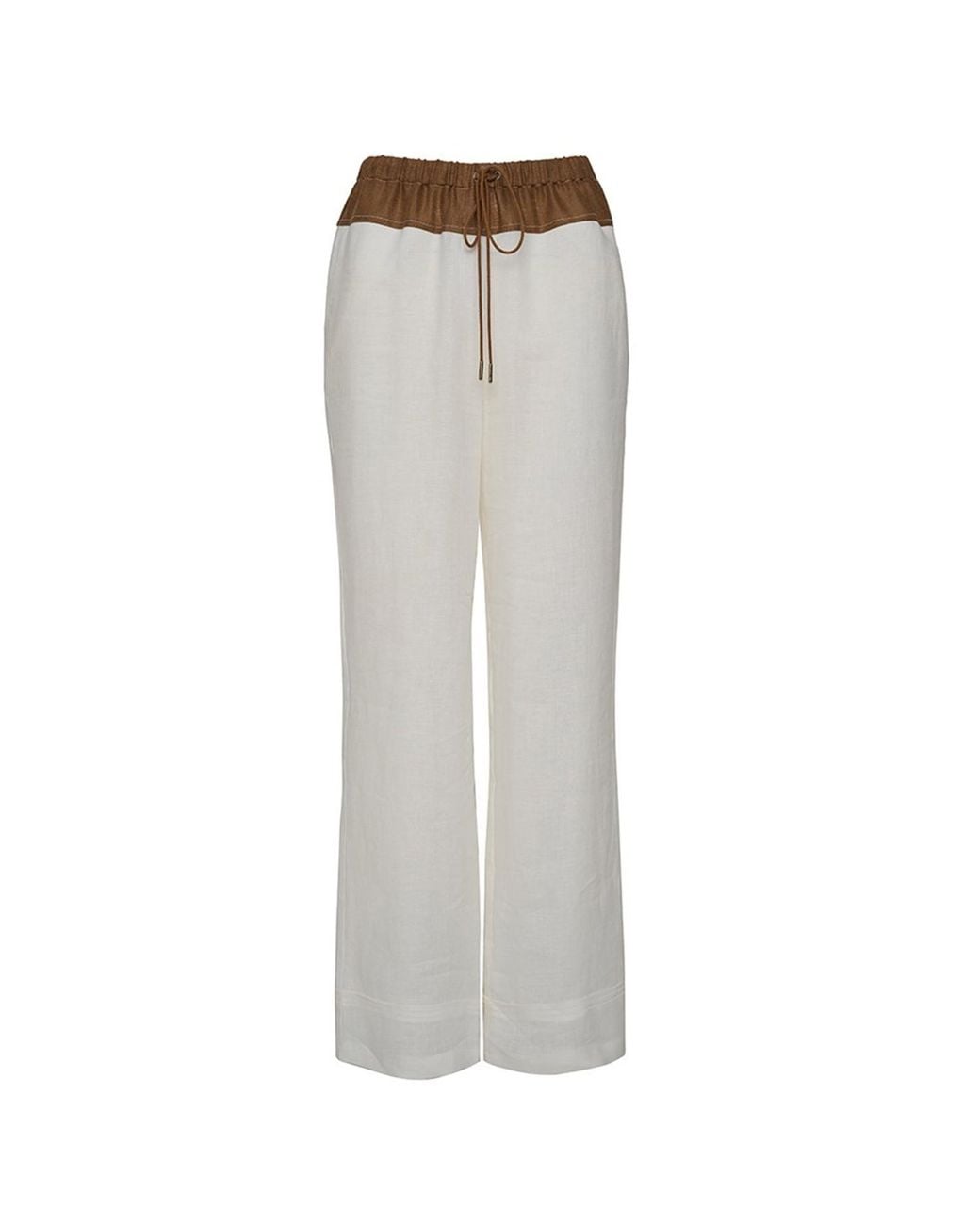 The Summer Edit Gray Tia Luxe Linen Trouser