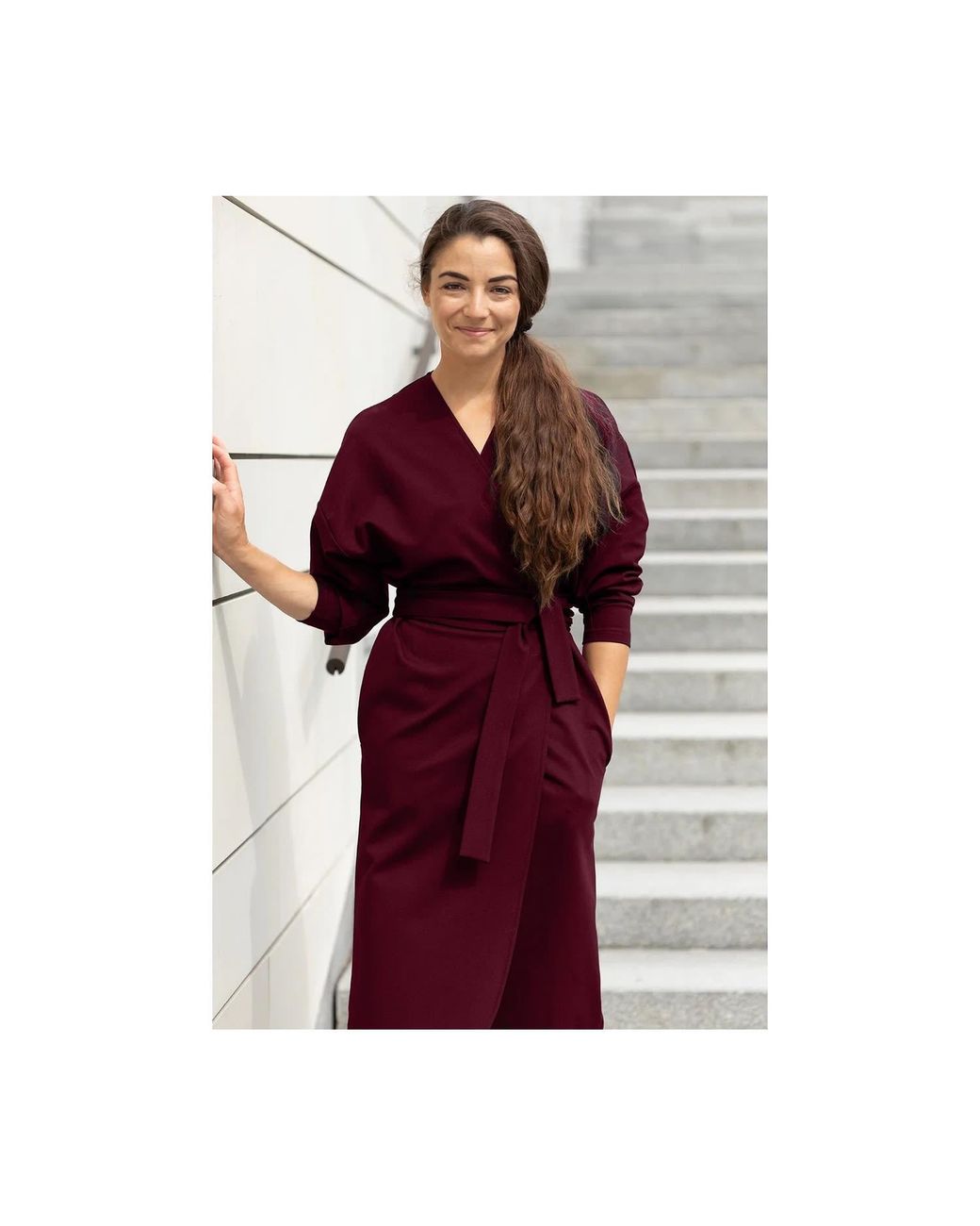 Nola Purple Kimonodress Burgundy