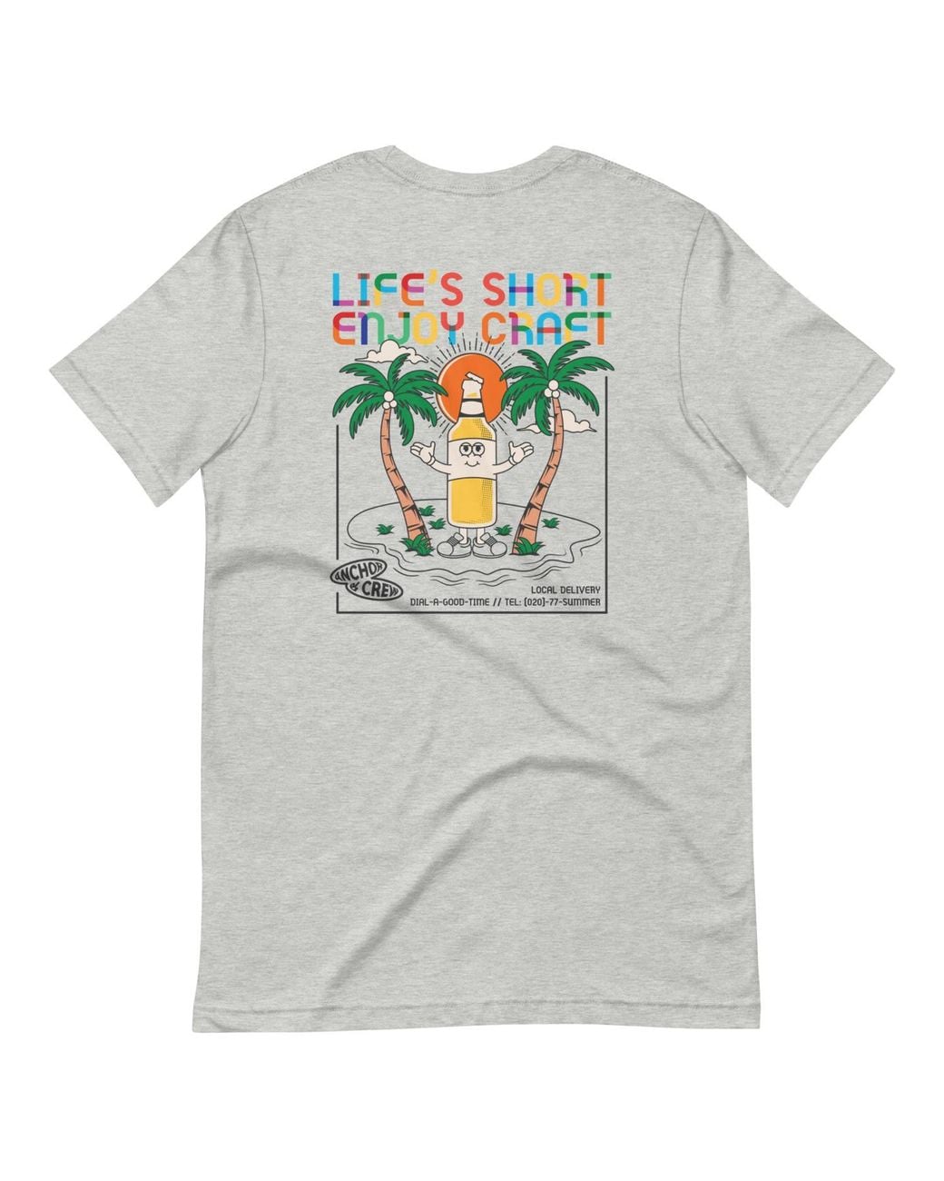 Anchor and Crew Gray Heather Enjoy Craft Dial-A-Local Organic Cotton T-Shirt for men