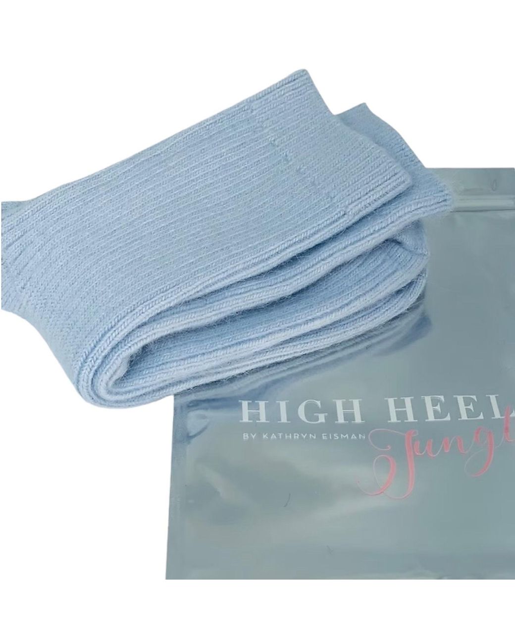 HIGH HEEL JUNGLE by KATHRYN EISMAN Blue Cashmere Socks