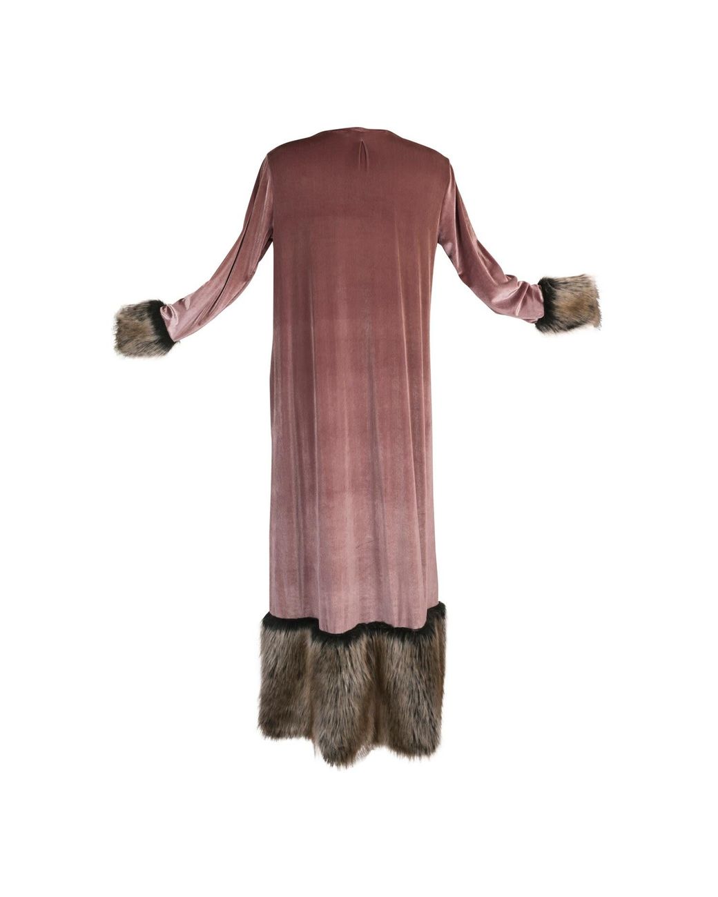 Jennafer Grace Pink Blush Velvet Faux Fur Cuff Jacket