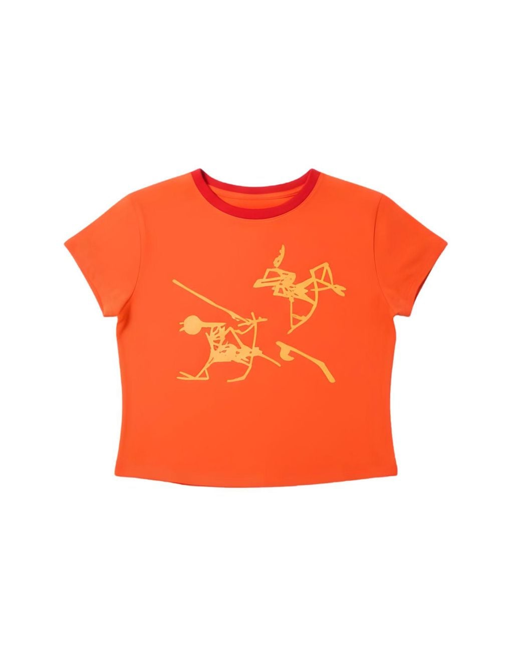 Lilia Munn Orange Cropped Graphic Tee – Organic Cotton