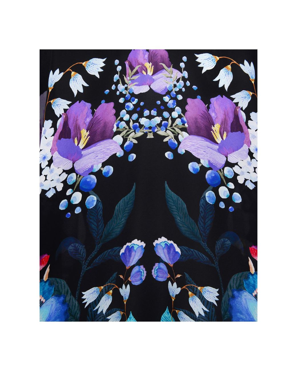 Meng Blue Silk Georgette Kaftan