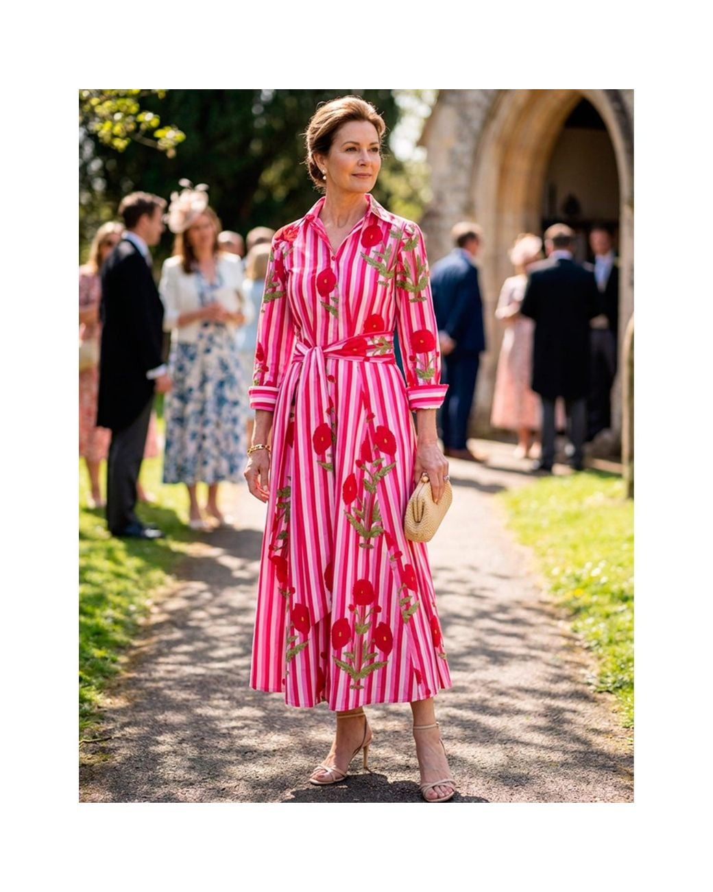 At Last Red Cotton Marigold Dress