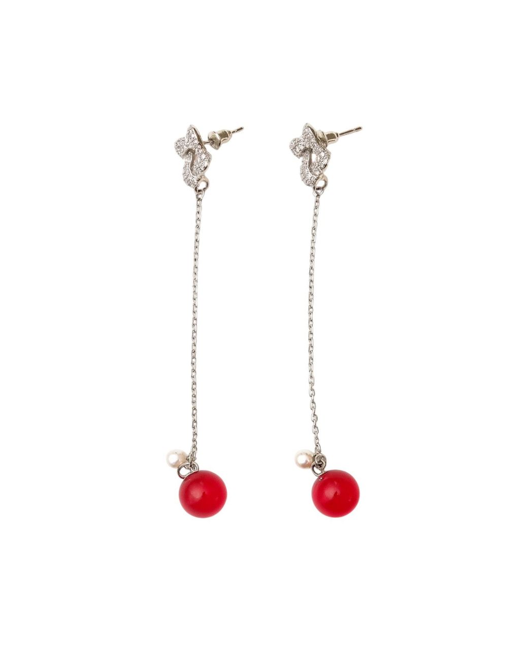 Mymokondo Red Astra Earrings