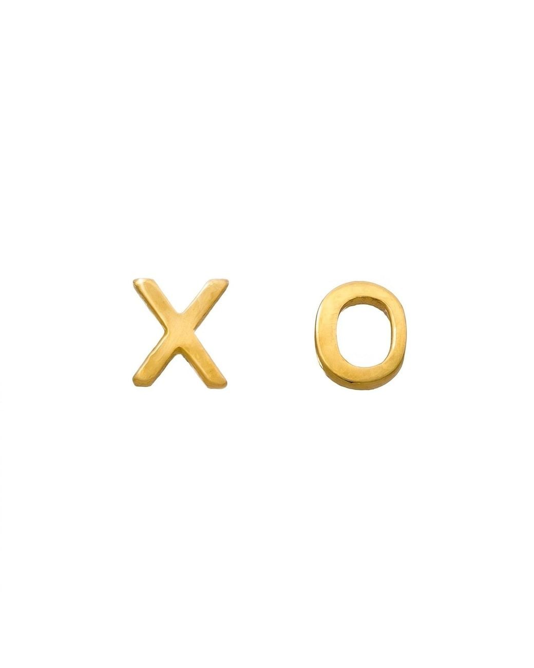 Heather Hawkins Jewelry Metallic X O Letter Stud Earrings