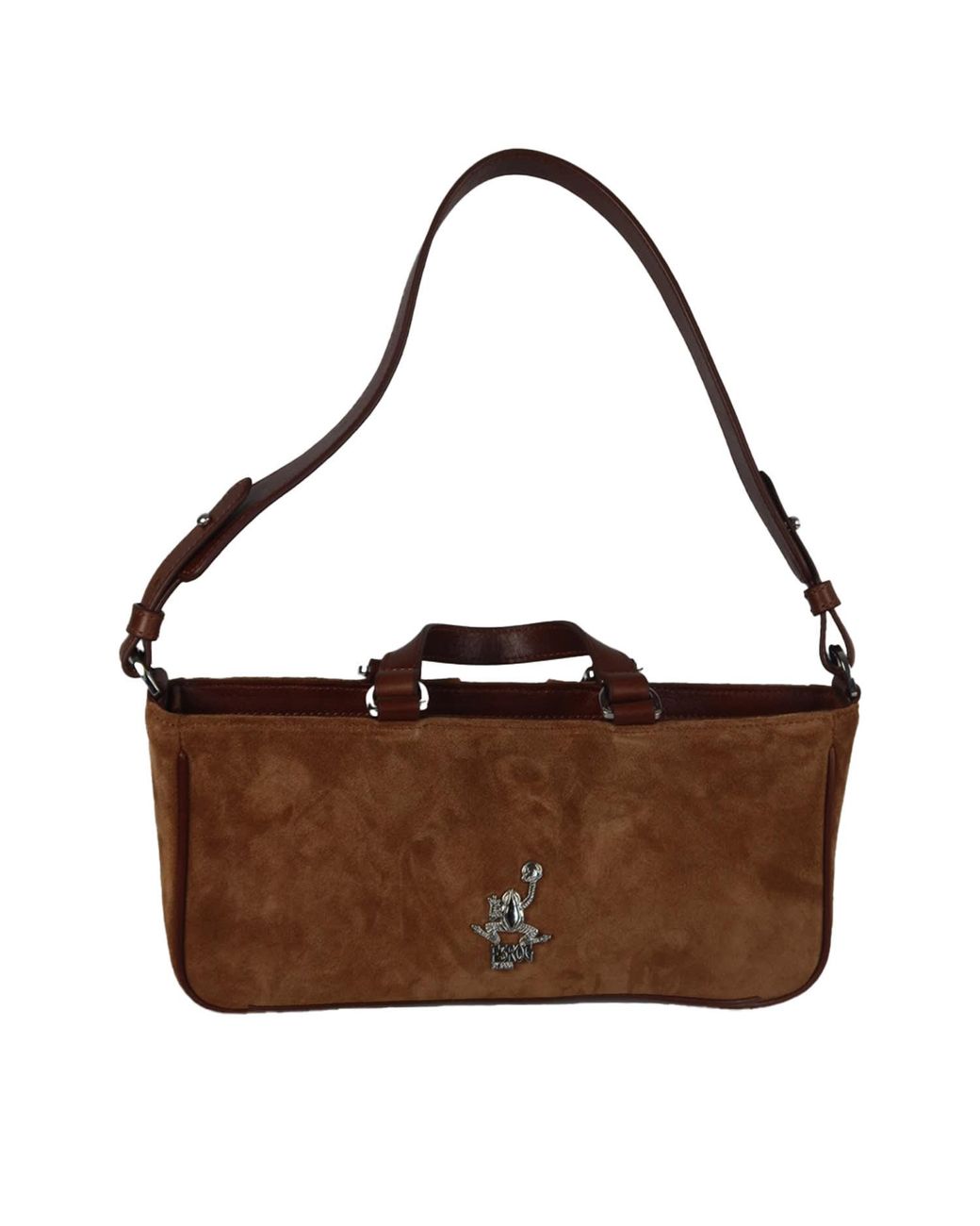 F3Rog by Rana Brown Neutrals East-West Tobacco & Shoulder Leila Bag