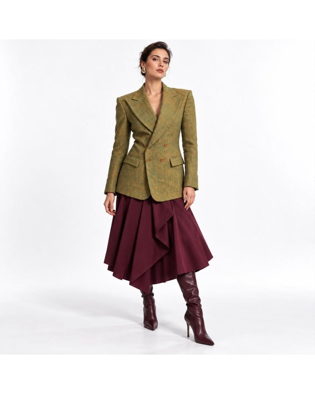 Zasta Studio Green The Heritage Double-Breasted Blazer