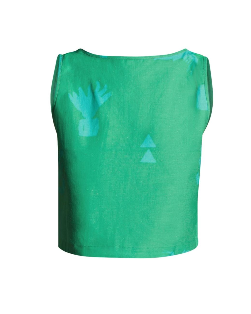 Wild Clouds Green Organic Cotton & Linen Two-Way Tank