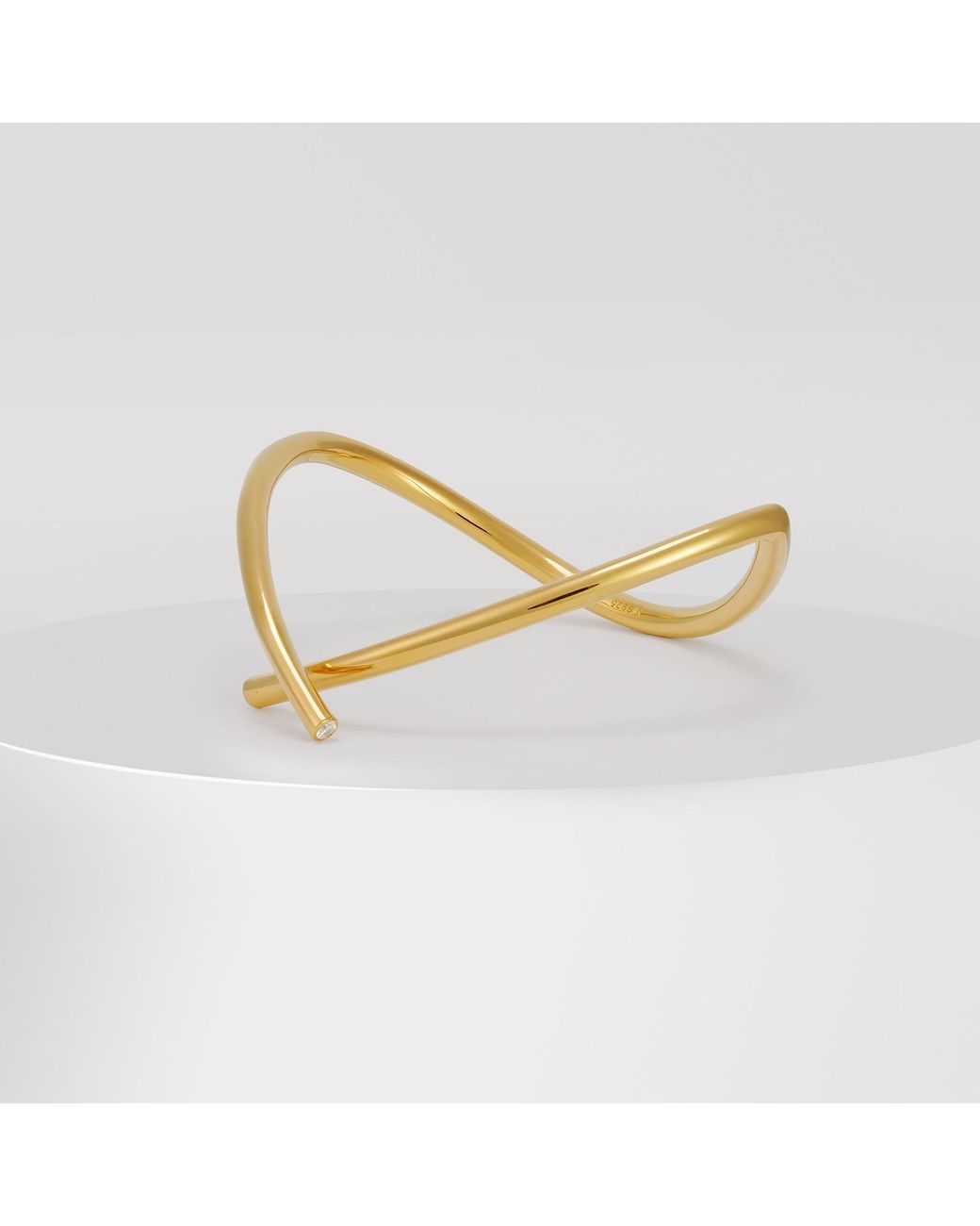 Meulien Metallic Abstract Embrace Bangle