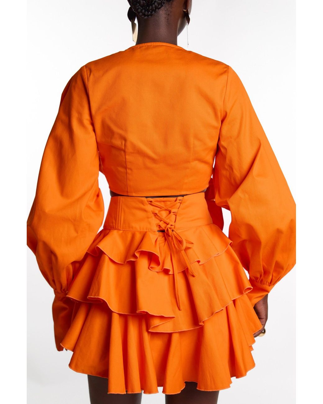 Ofuure Orange Dilara Mini Skort