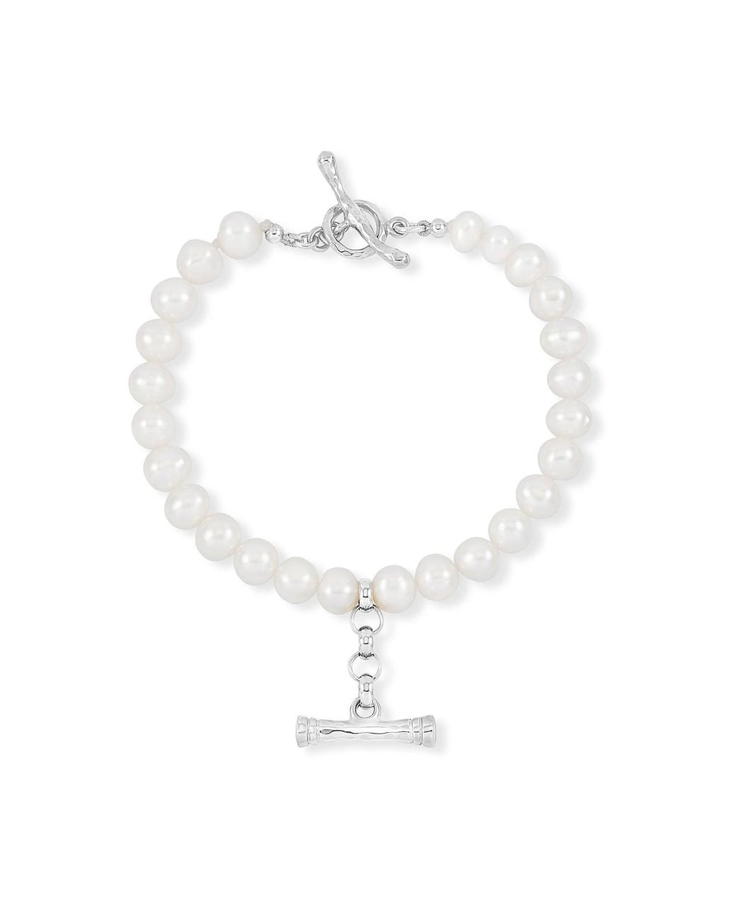Dower & Hall Metallic Pearl Nomad T-Bar Bracelet