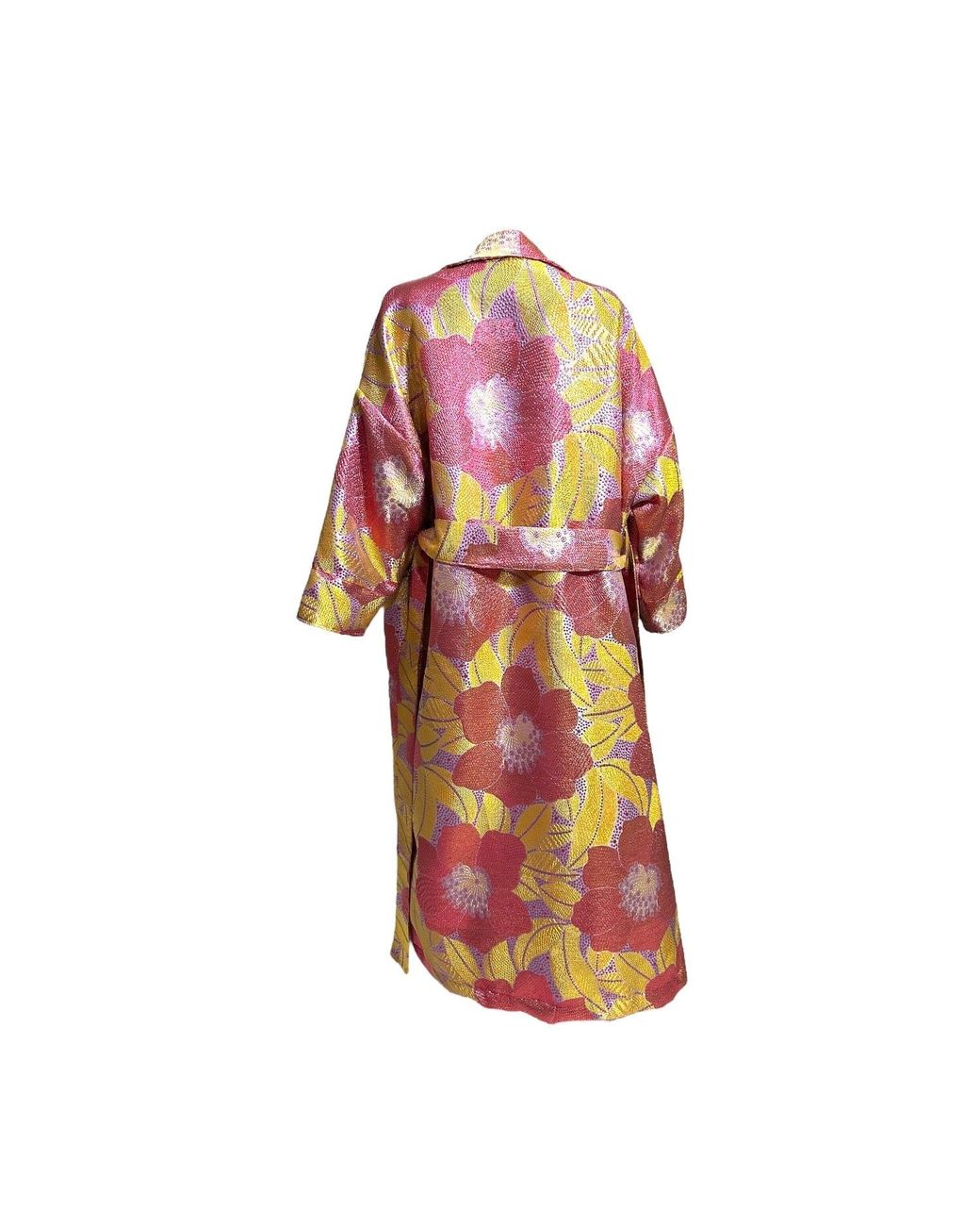Julia Clancey Red Floral Luxe Opera Dress Coat