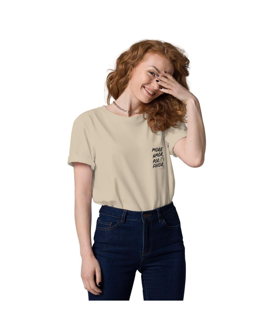 Anchor and Crew Natural Neutrals Desert Dust Nine More Amor Por Favor Editions Organic Cotton T-Shirt
