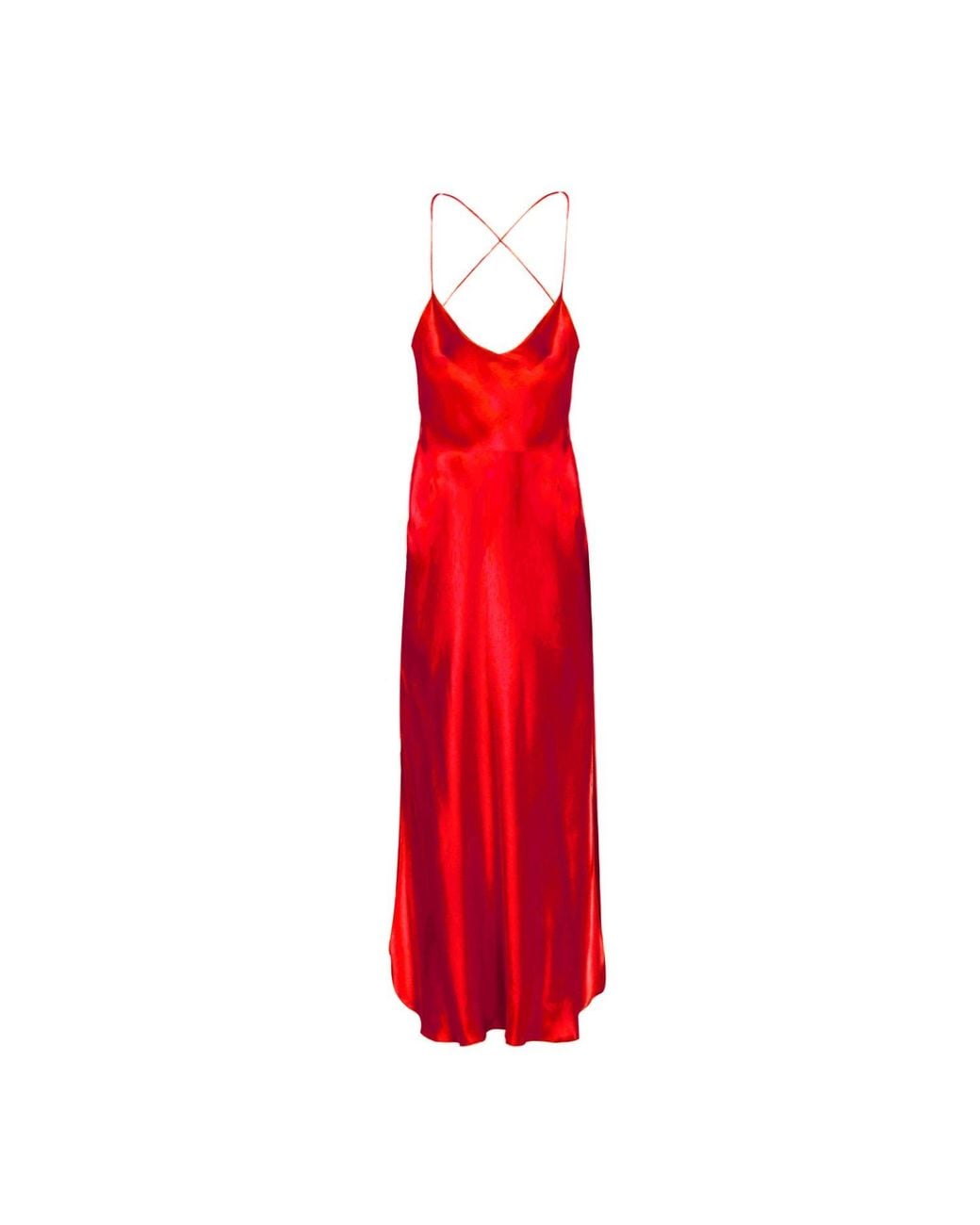 Maguy De Chadirac Red Classic Silk Slip Dress