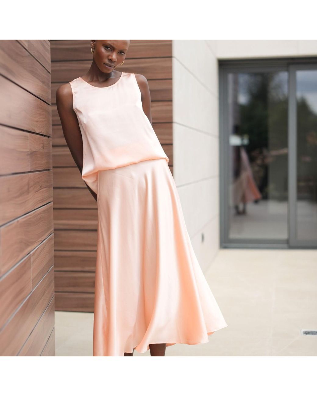 Bel Cashmere Pink Victoria Silk Skirt