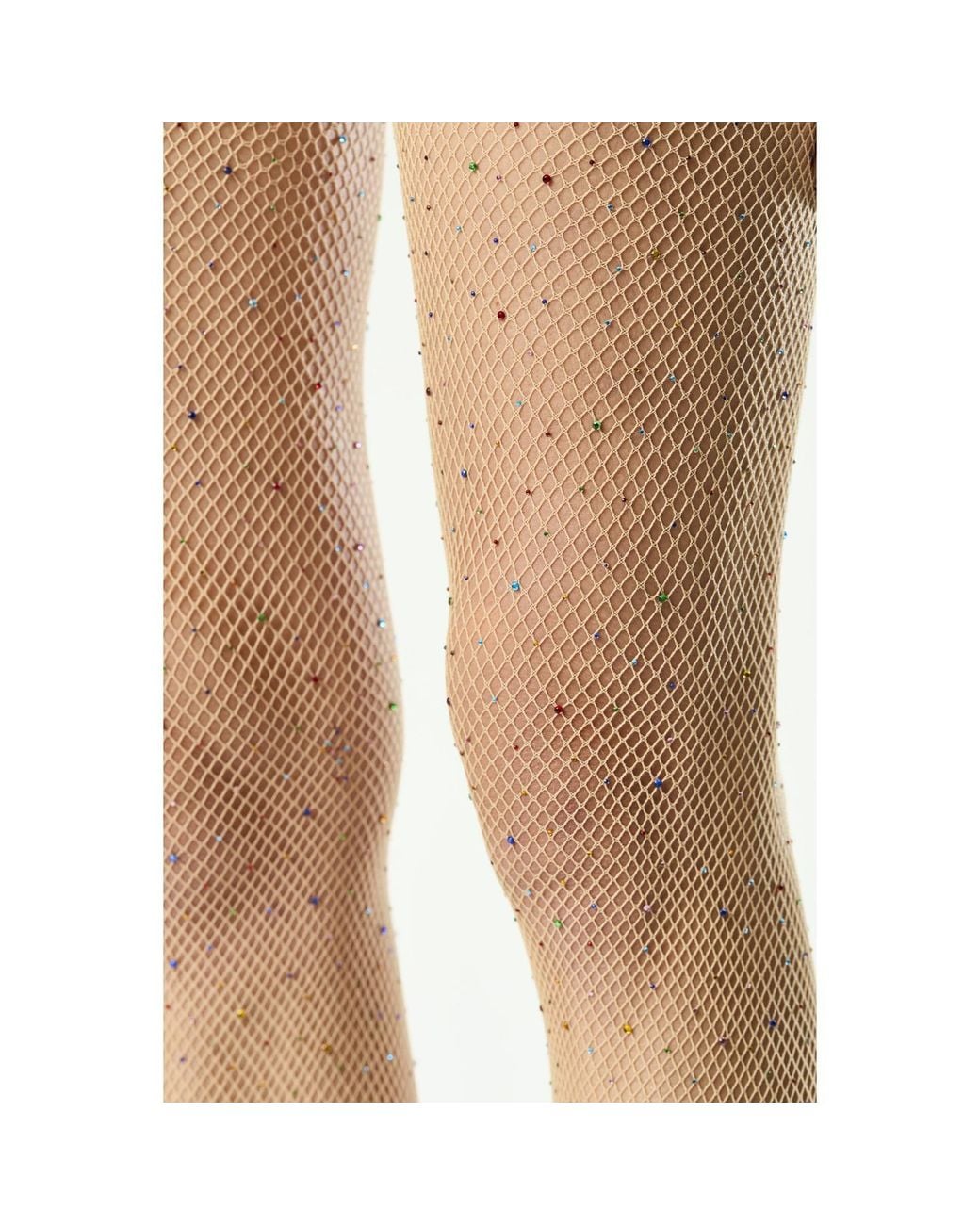 Songs of Siren Natural Neutrals Crystals Fishnet Tights Tan Tide